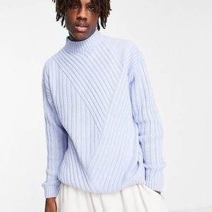 Light blue soft textile sweater